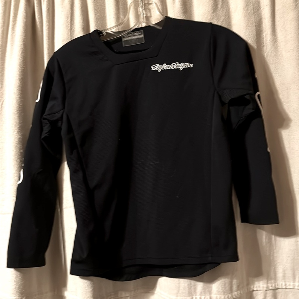 Boys youth Medium Troy Lee designs square neck Jersey/ long sleeve